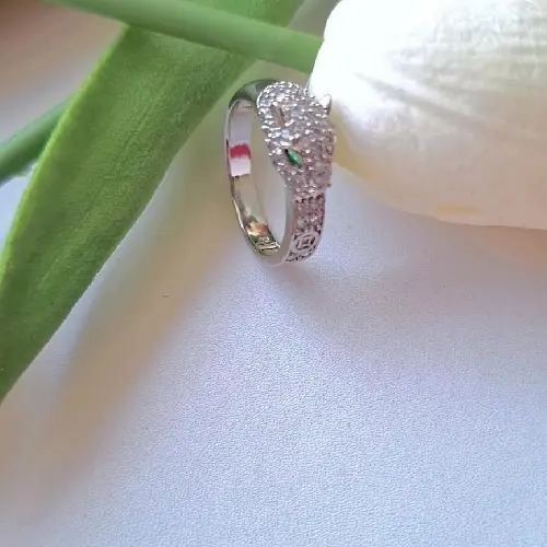 STERLING SILVER CHEETAH LEOPARD PANTHER RING