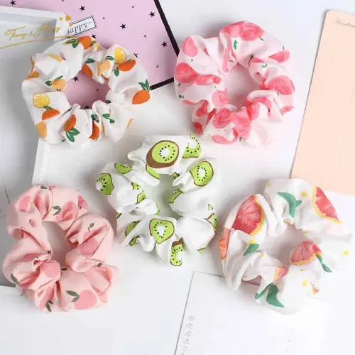 fruit-print-hair-ties