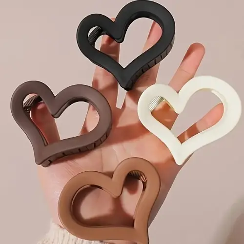 HEART-SHAPED HAIR CLAWS