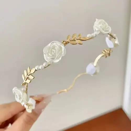 PEARL VELVET ROSE HEADBAND