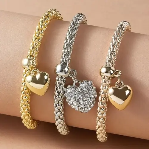 OPENABLE BEAUTIFUL SHINY TRENDY BRACELET - STAINLESS STEEL