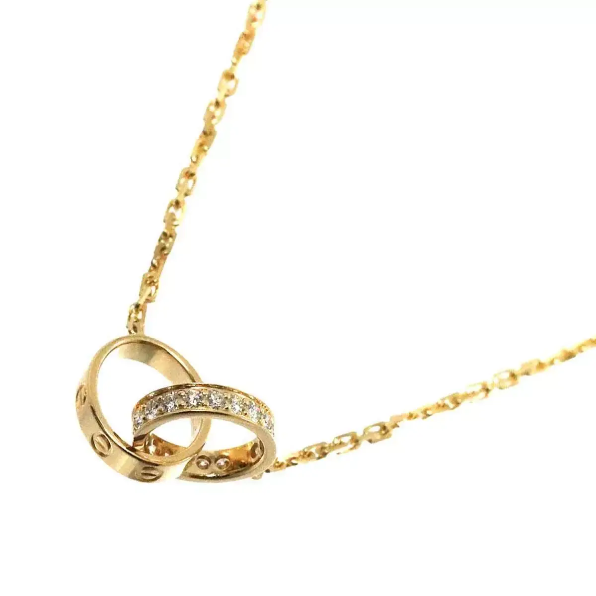 STAINLESS STEEL DOUBLE CIRCLE NECKLACE