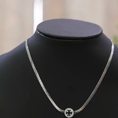 STAINLESS STEEL SNAKE CHAIN TORY NECKLACE