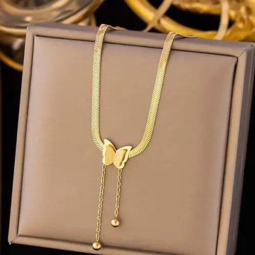 STAINLESS STEEL ENCHANTING BUTTERFLY NECKLACE