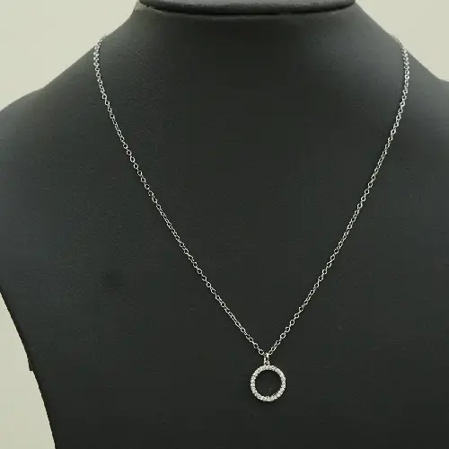 STAINLESS STEEL HOLLOW ROUND PENDANT
